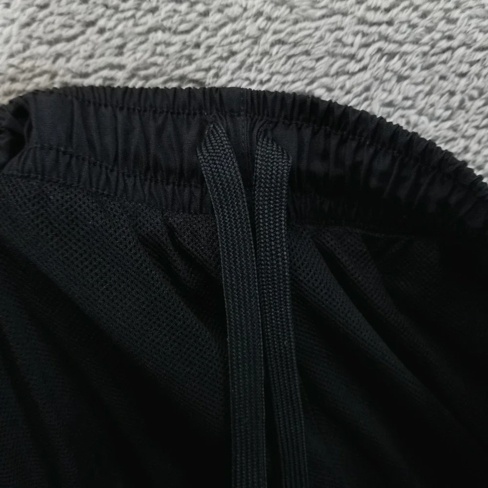VTG Nike Pants Mens 2XL Black Drill Windbreaker Track Baggy Straight‎ Ankle Zip